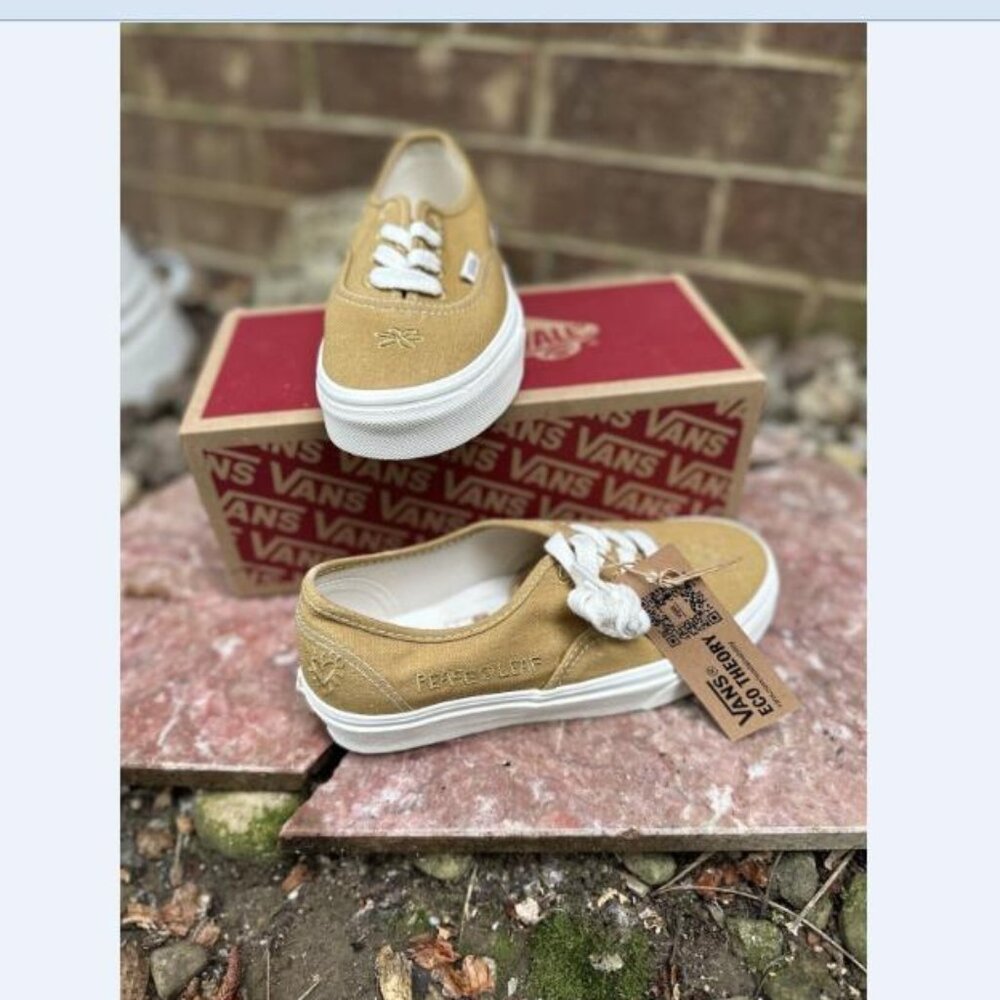 Vans Eco Theory Old Skool Tapered Shoes Mustard Gold Sz 3.5 M Sz5 Women New